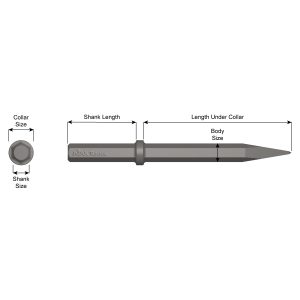 Bulldog - 1 x 4 1/4" - Moil Point 450mm UC/556mm oal