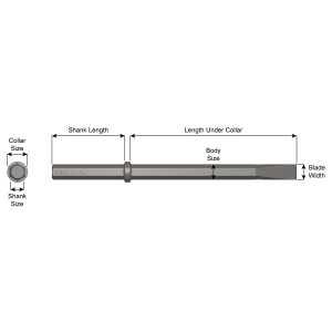 Bulldog - 1-1/4" x 6" - Chisel - 441mm
