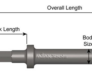 Bulldog - Scaling Chisel 300mm x 30mm .580" hex Shank