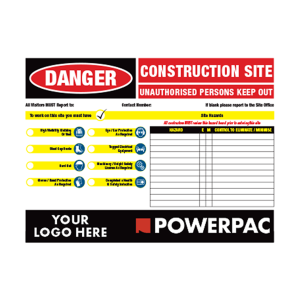 Site Start Up Hazard Board 60 x 90cm