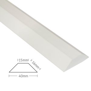 Form Fillet Mock Joint - 40mm x 15mm  2.9m - PVC White (40 x 12 x 16mm)