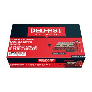 Delfast 90mm Galvanised Nails + Fuel Pack 3000/3 pk