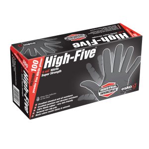 Disposable Nitrile Gloves Black 100pk Size Medium