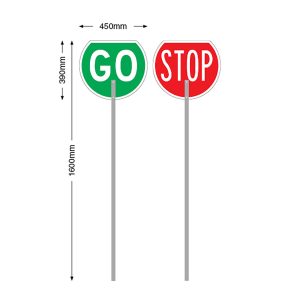 Stop Go Sign - 1600mm Handle
